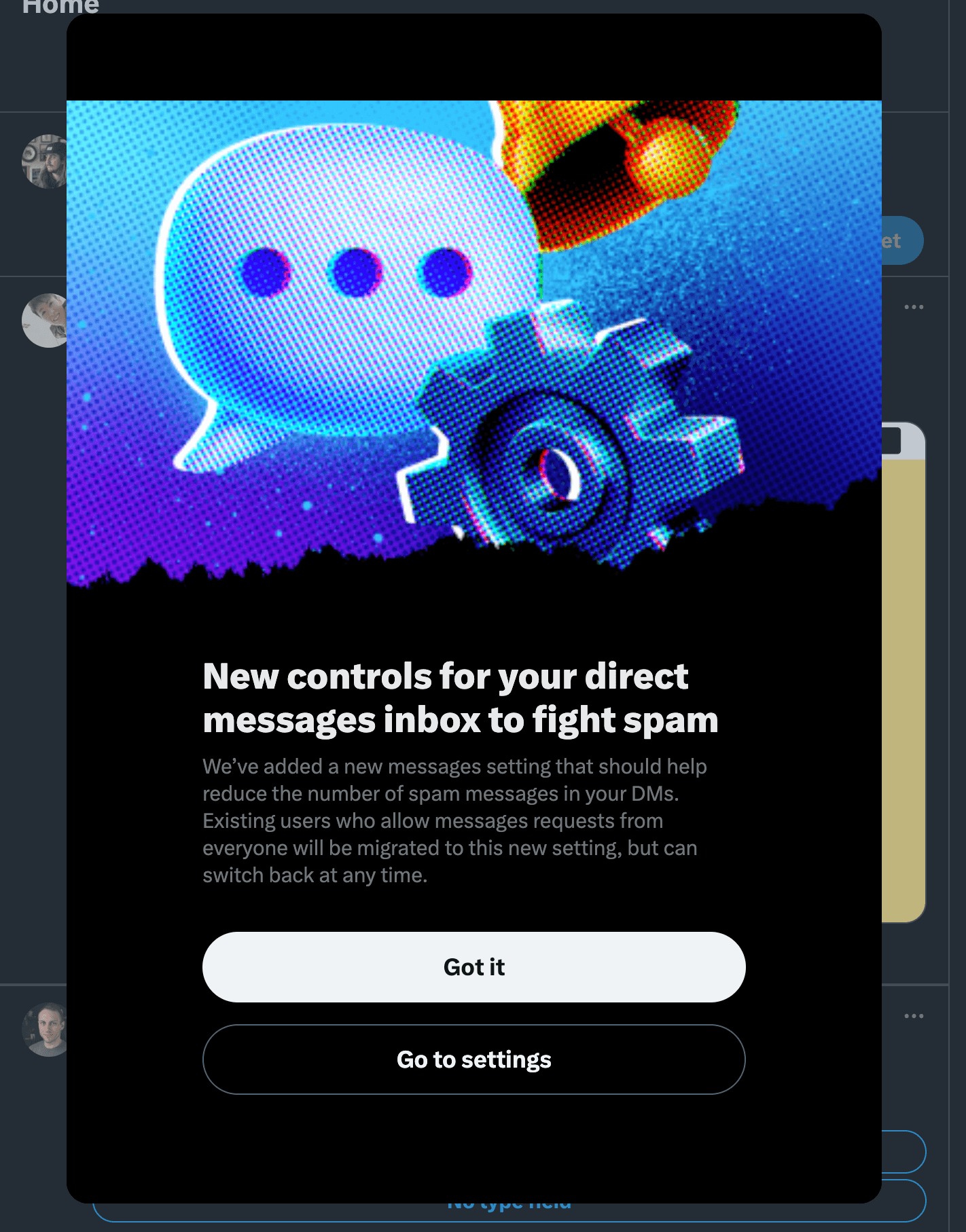 Twitter feature announcement