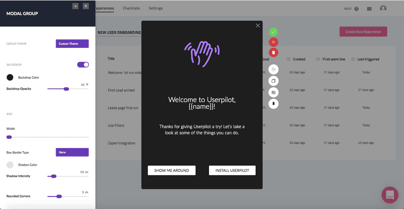 userpilot product tour