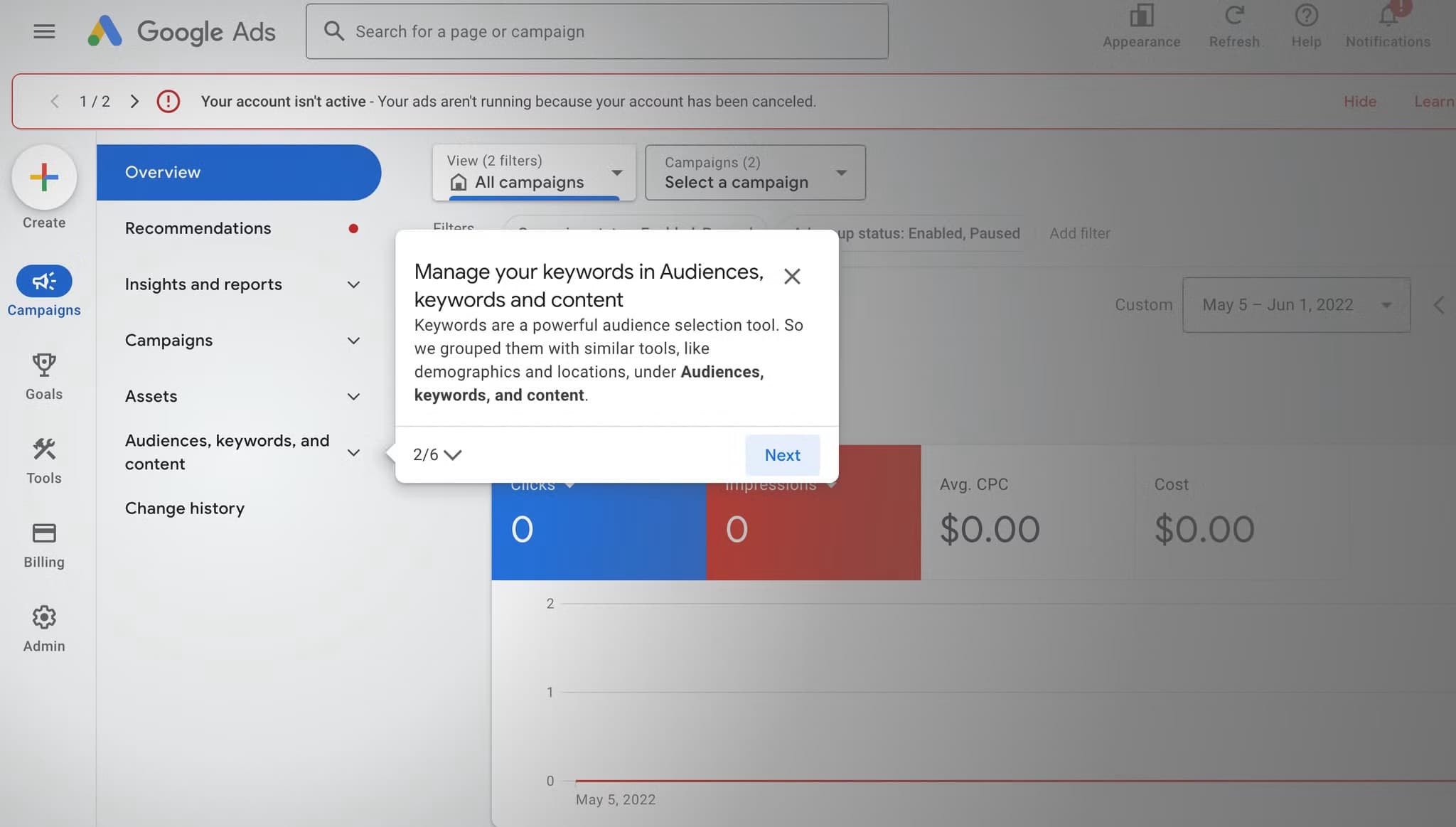 Google Ads product tour 2