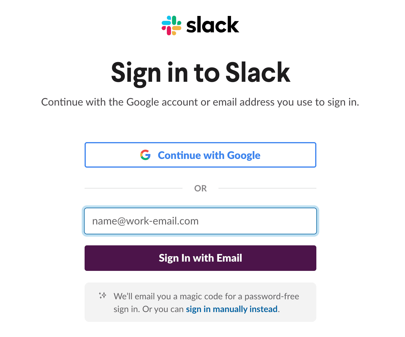 Slack-Google-SSO-signup-page
