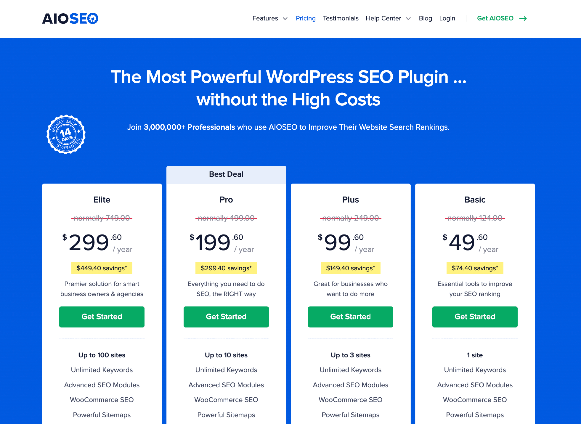 aioseo pricing page