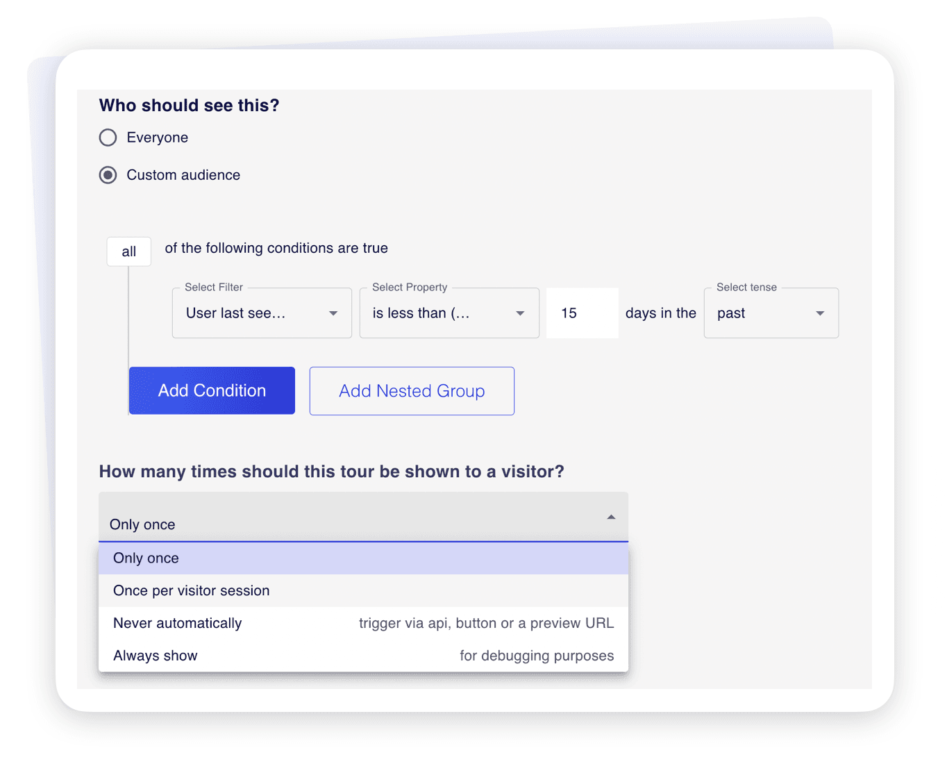 targeting customers with hopscotch onboarding flows