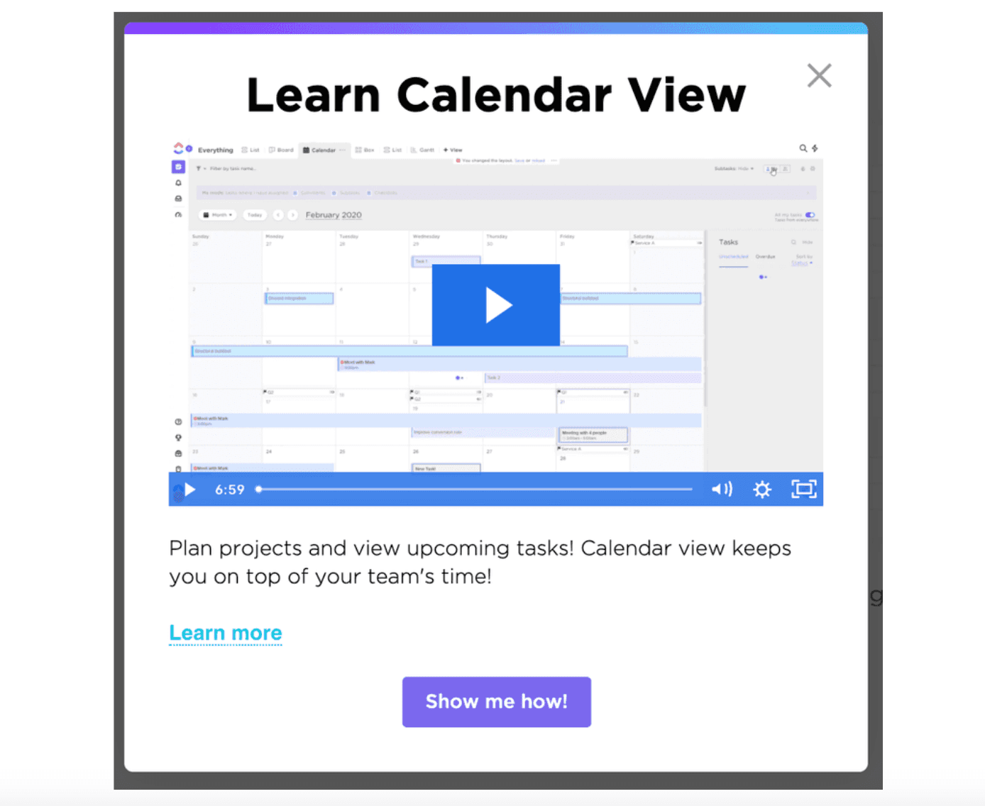 clickup video onboarding clickup video onboarding screenshot