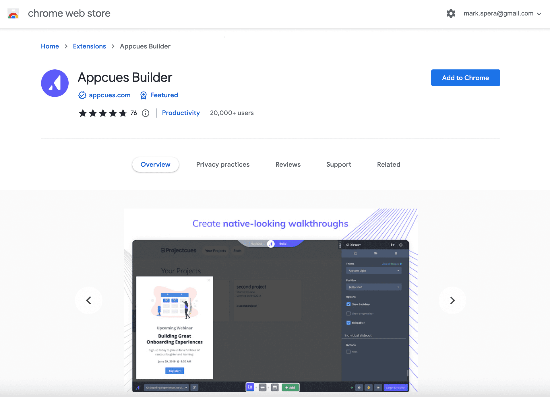 appcues builder dashboard