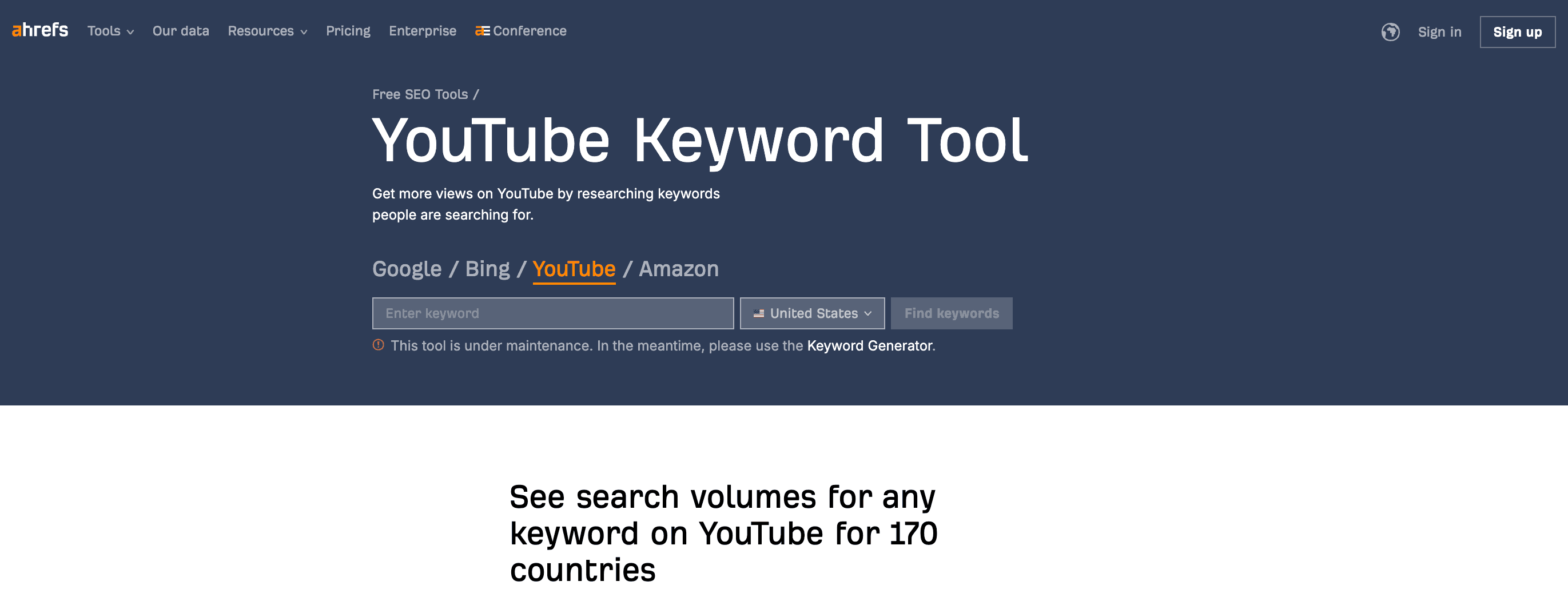 ahrefs free keyword research product led growth