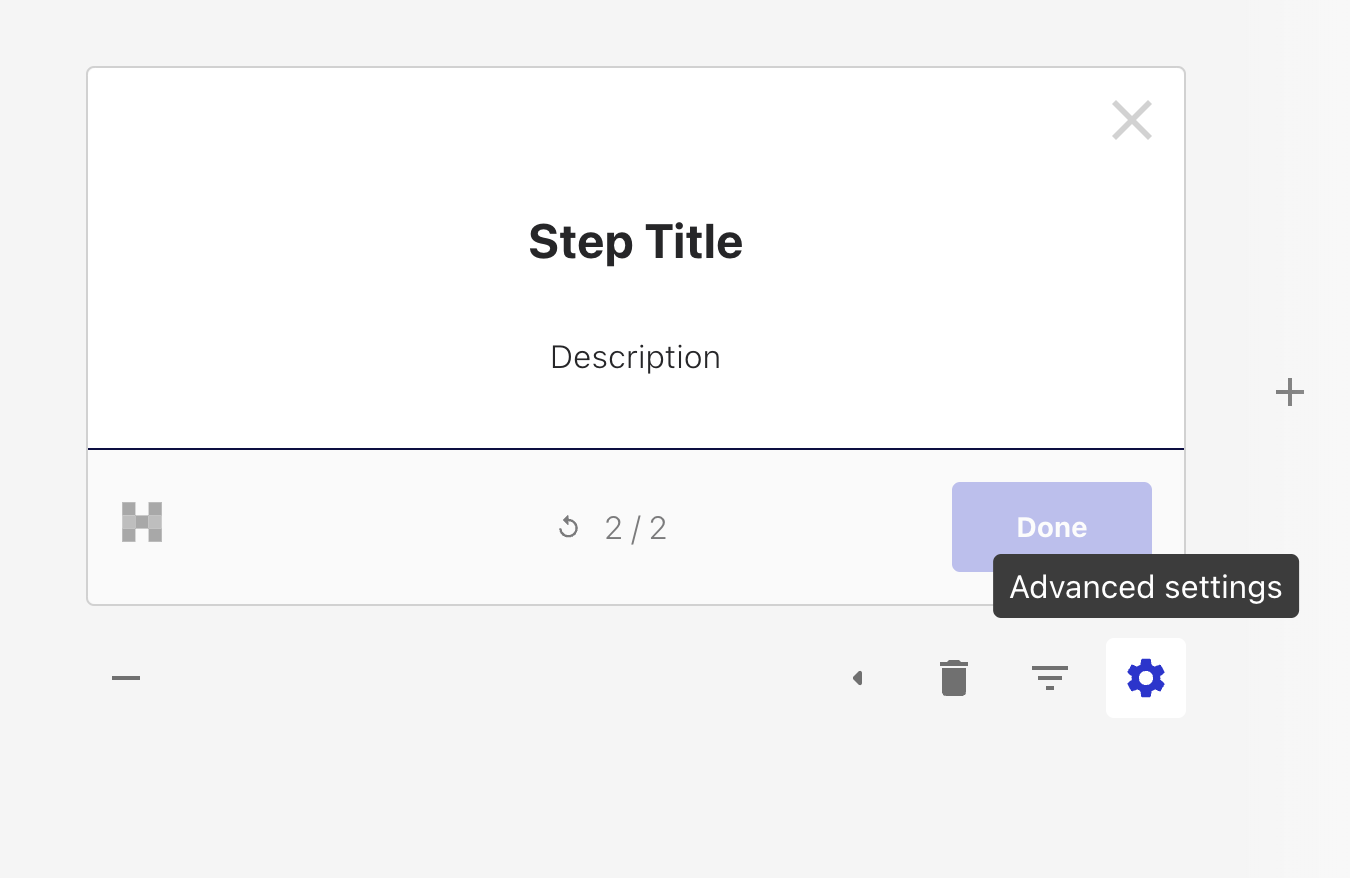 From the edit tour screen, click advanced settings to see the CSS selector used for your step